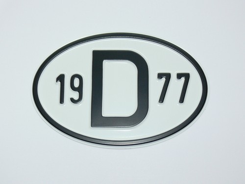 Schild 1977 alu geprägt - 1977,